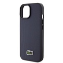 Apple iPhone 15 Uyumlu Kılıf Lacoste Orjinal Lisanslı PU Pike Desenli Arka Yüzey İkonik Timsah Dokuma Logolu Kapak - 19