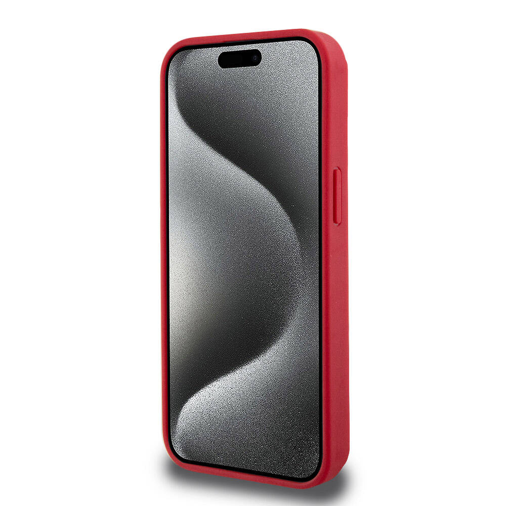 Apple iPhone 15 Uyumlu Kılıf Lacoste Orjinal Lisanslı PU Pike Desenli Arka Yüzey İkonik Timsah Dokuma Logolu Kapak - 25