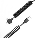 Wiwu Spiral Tasarımlı Micro Type-C ve Lightning 3in1 Spring Spiral Kablo 1m - 7