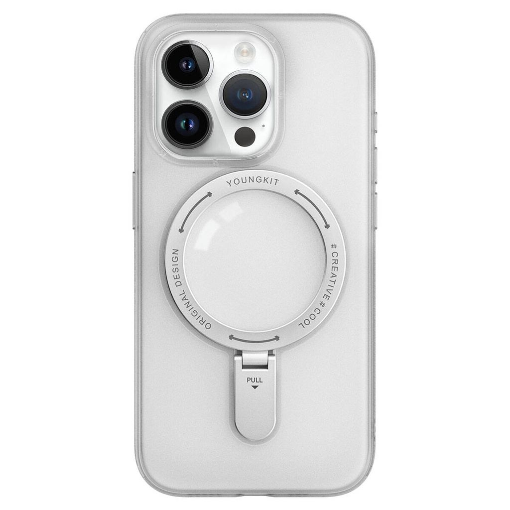 Apple iPhone 15 Pro Uyumlu Kılıf Magsafe Şarj Özellikli Youngkit Rock Serisi Kapak - 5