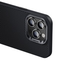Apple iPhone 14 Pro Max Uyumlu Kılıf Karbon Fiber Magsafe Şarj Özellikli Benks Hybrid ArmorPro 600D Kevlar Kapak - 1