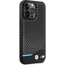 Apple iPhone 14 Pro Max Uyumlu Kılıf BMW PU Deri Ve Karbon Dizayn Kapak