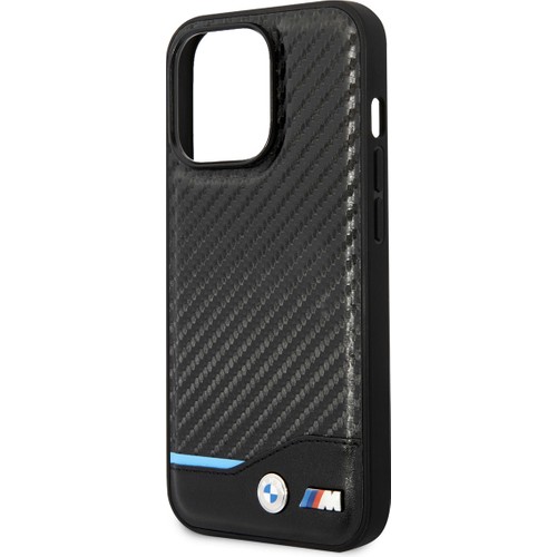 Apple iPhone 14 Pro Max Uyumlu Kılıf BMW PU Deri Ve Karbon Dizayn Kapak