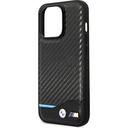 Apple iPhone 14 Pro Max Uyumlu Kılıf BMW PU Deri Ve Karbon Dizayn Kapak
