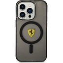 Apple iPhone 14 Pro Uyumlu Kılıf Ferrari Magsafe Şarj Özellikli Yarı Transparan Dizayn Kapak
