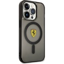 Apple iPhone 14 Pro Uyumlu Kılıf Ferrari Magsafe Şarj Özellikli Yarı Transparan Dizayn Kapak