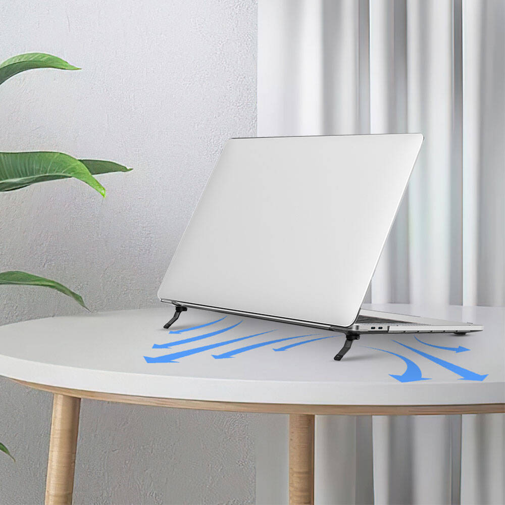 Apple Macbook 15&quot; Air M2 2024 A2941 Wiwu Macbook iShield Standlı Shield Kapak - 6