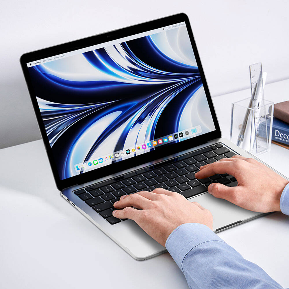 Apple Macbook 15&quot; Air M2 2024 A2941 Wiwu Macbook iShield Standlı Shield Kapak - 8