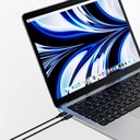 Apple Macbook 15&quot; Air M2 2024 A2941 Wiwu Macbook iShield Standlı Shield Kapak - 9