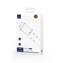 Wiwu Wi-U001 Quick 20W Tek Bağlantılı Şarj Başlığı Type-C to Type-C PD 20W Kablolu Şarj Seti - 5
