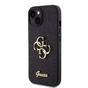 Apple iPhone 15 Uyumlu Kılıf Guess Orjinal Lisanslı 4G Büyük Metal Logolu Glitter Kapak - 1