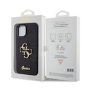 Apple iPhone 15 Uyumlu Kılıf Guess Orjinal Lisanslı 4G Büyük Metal Logolu Glitter Kapak - 6