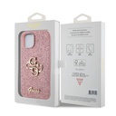 Apple iPhone 15 Uyumlu Kılıf Guess Orjinal Lisanslı 4G Büyük Metal Logolu Glitter Kapak - 20
