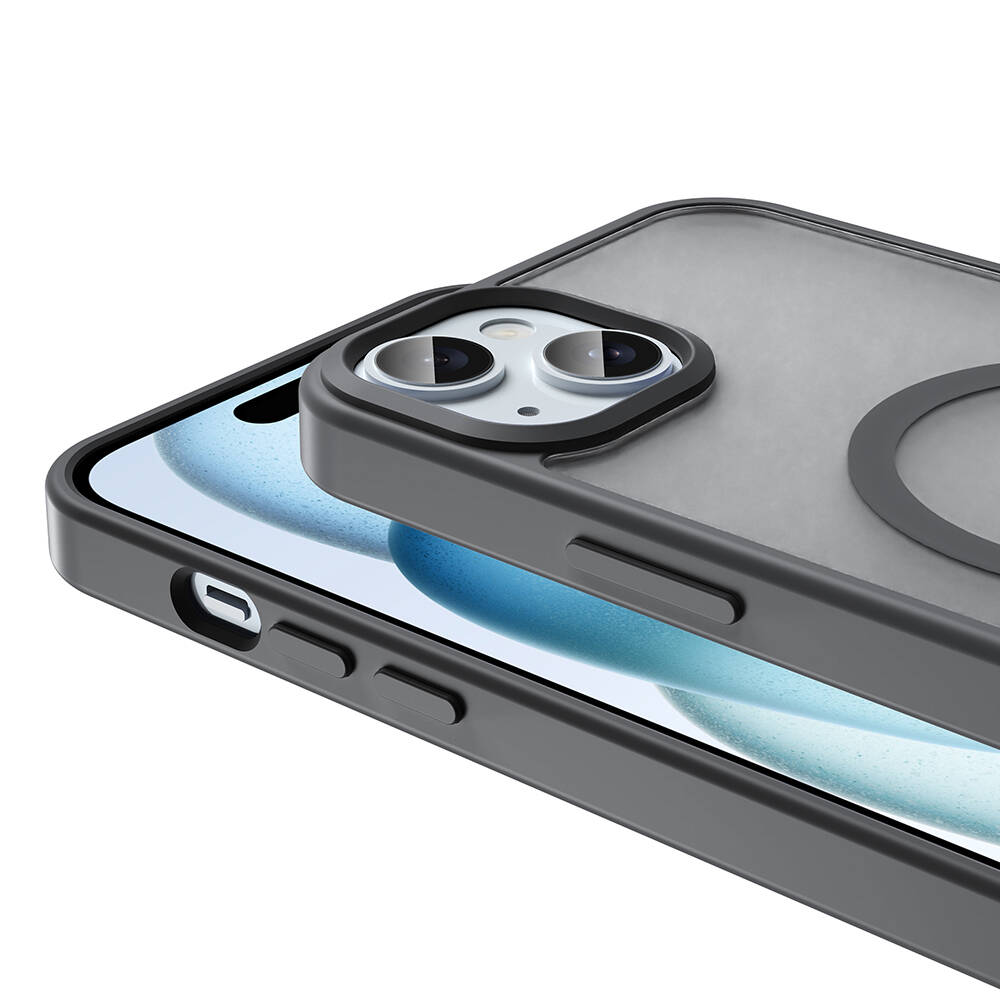 Apple iPhone 14 Uyumlu Kılıf Magsafe Şarj Özellikli Mat Arka Yüzey Zore Sio Kapak - 3