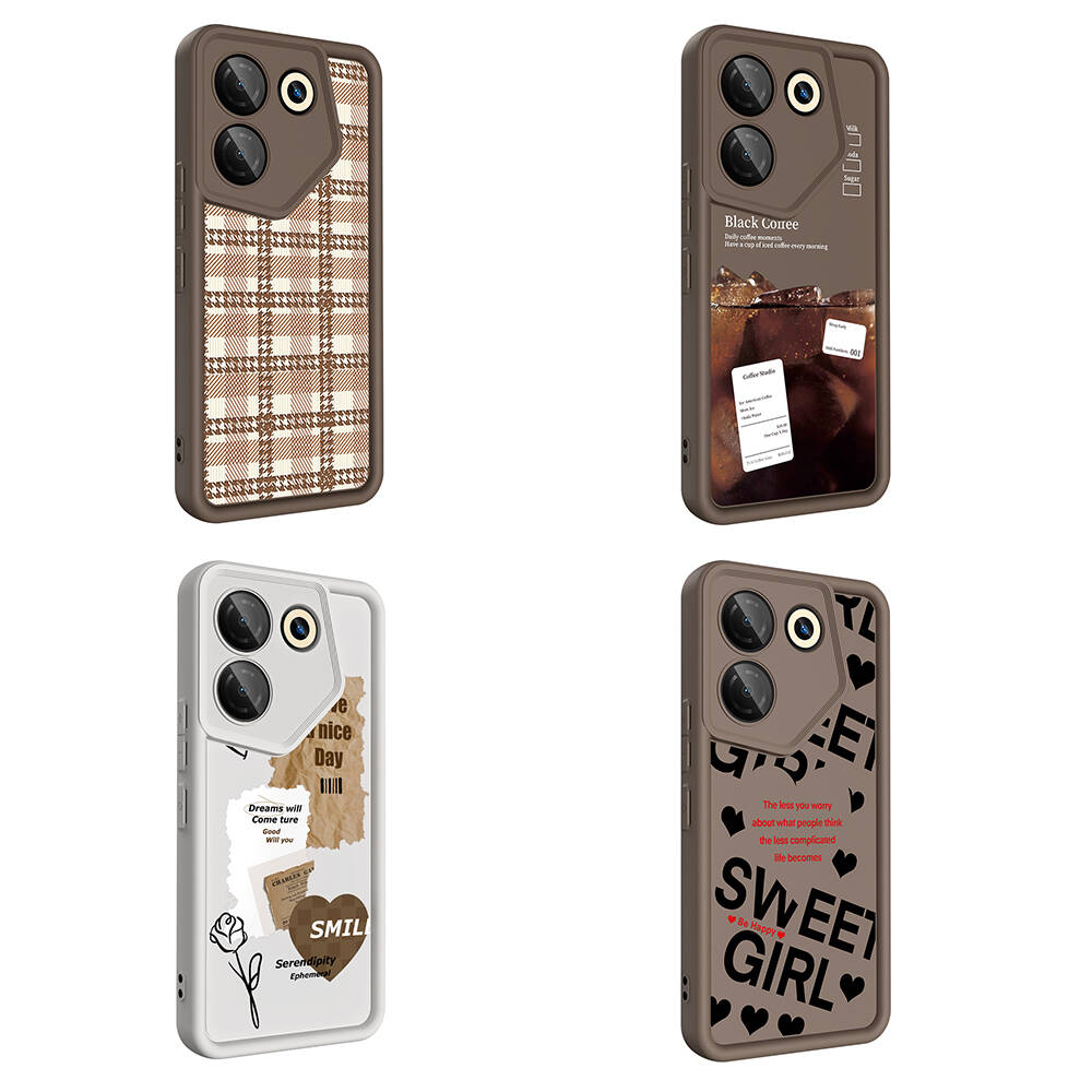 Tecno Camon 20 Pro 5G Uyumlu Kılıf Kamera Korumalı Baskılı Arka Yüzey Zore Klas Kapak - 8