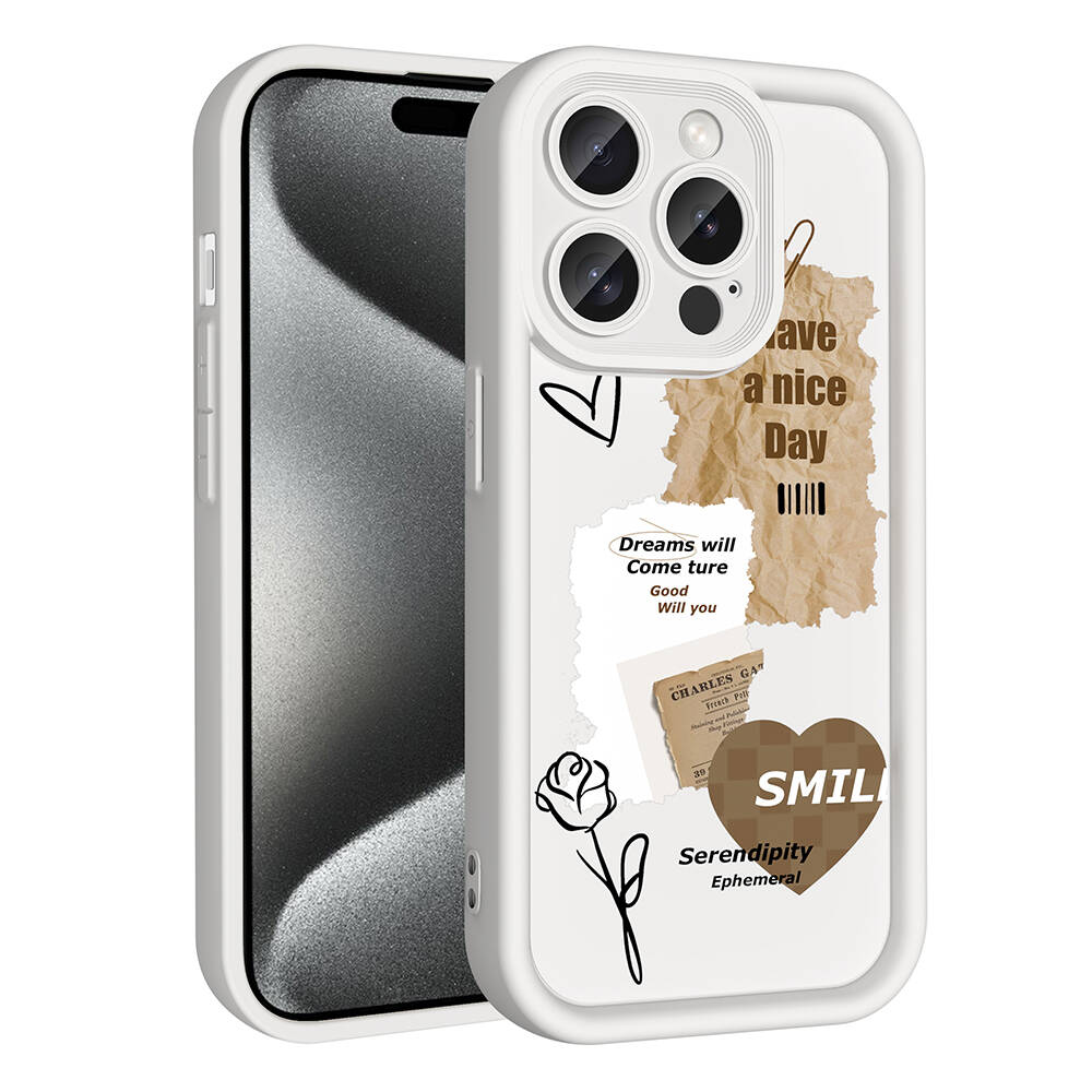 Apple iPhone 14 Pro Uyumlu Kılıf Kamera Korumalı Baskılı Arka Yüzey Zore Klas Kapak - 1