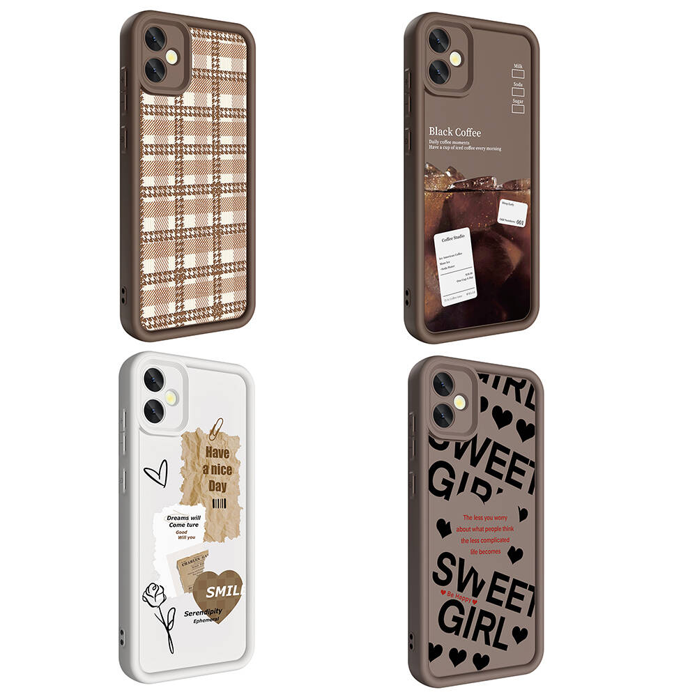 Samsung Galaxy A05 Uyumlu Kılıf Kamera Korumalı Baskılı Arka Yüzey Zore Klas Kapak - 8