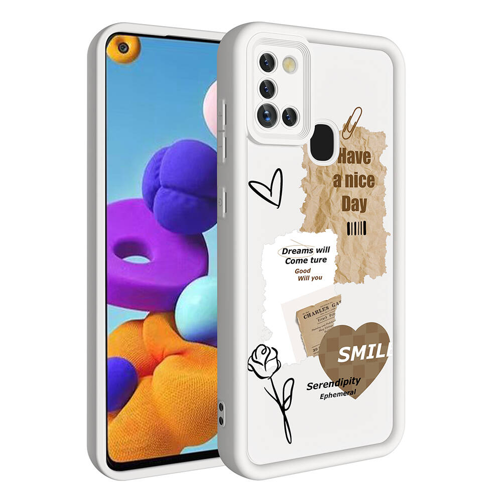 Samsung Galaxy A21S Uyumlu Kılıf Kamera Korumalı Baskılı Arka Yüzey Zore Klas Kapak - 2