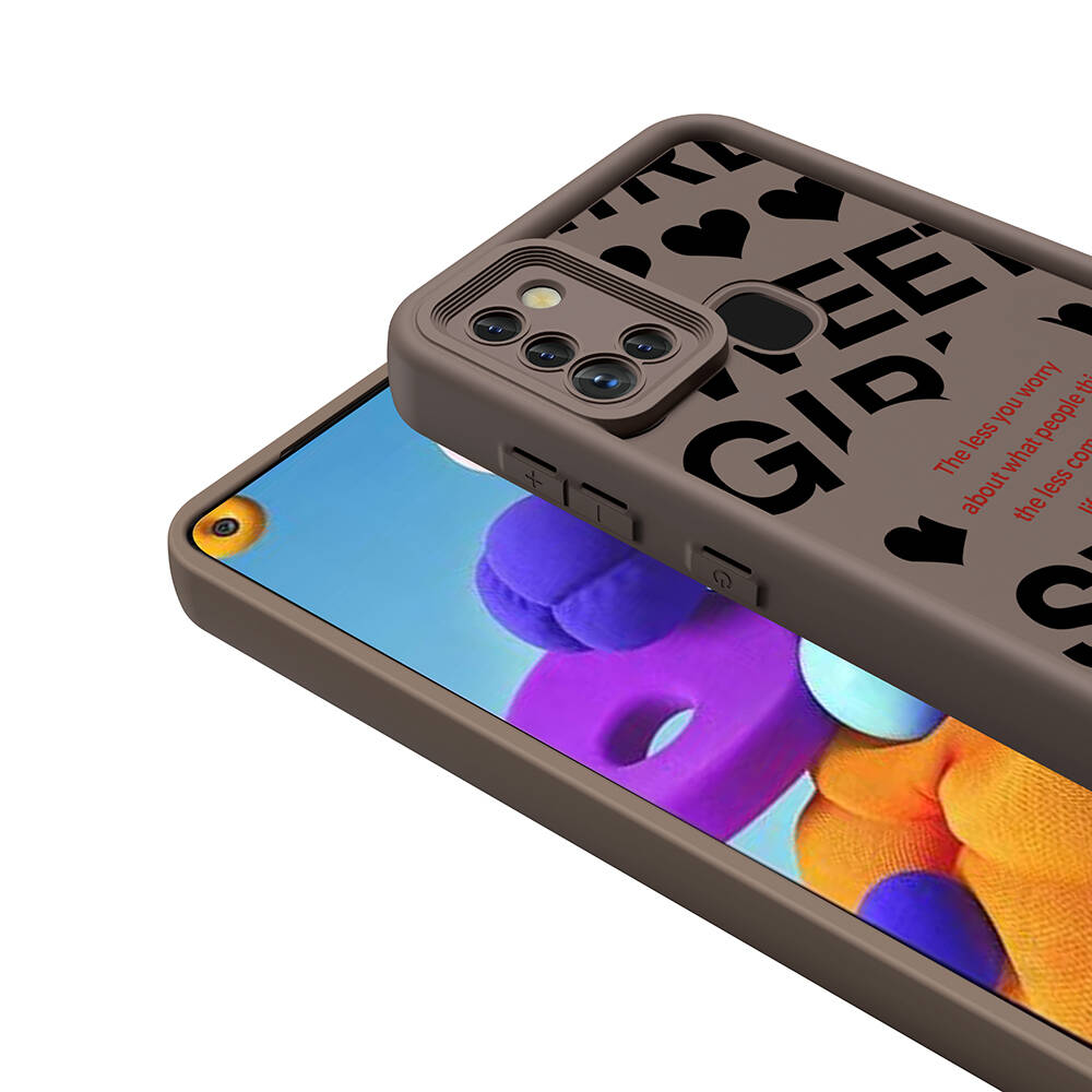 Samsung Galaxy A21S Uyumlu Kılıf Kamera Korumalı Baskılı Arka Yüzey Zore Klas Kapak - 4