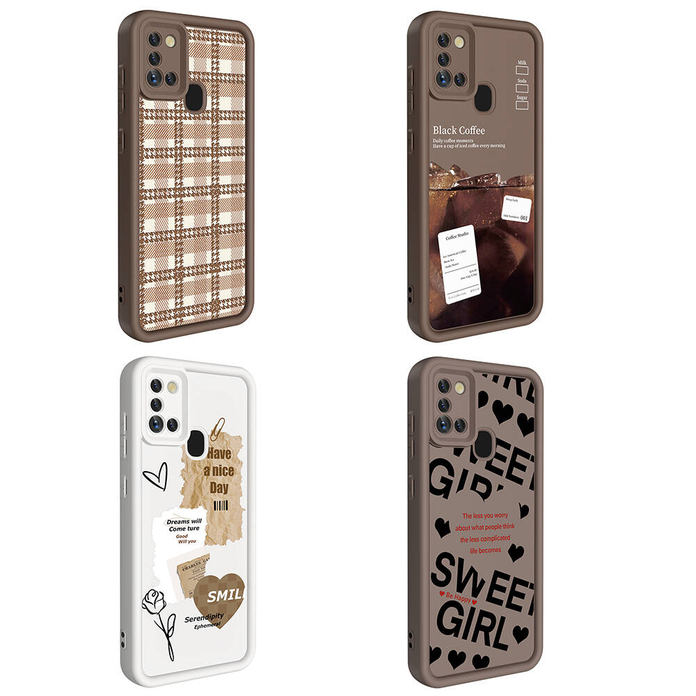 Samsung Galaxy A21S Uyumlu Kılıf Kamera Korumalı Baskılı Arka Yüzey Zore Klas Kapak - 8