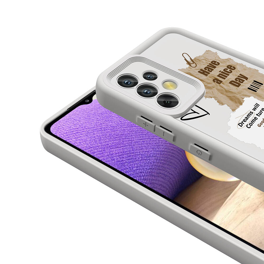 Samsung Galaxy A32 4G Uyumlu Kılıf Kamera Korumalı Baskılı Arka Yüzey Zore Klas Kapak - 5