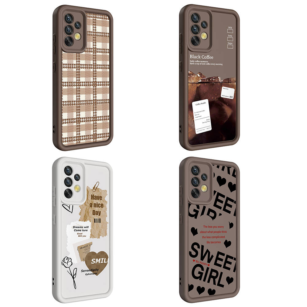 Samsung Galaxy A32 4G Uyumlu Kılıf Kamera Korumalı Baskılı Arka Yüzey Zore Klas Kapak - 8