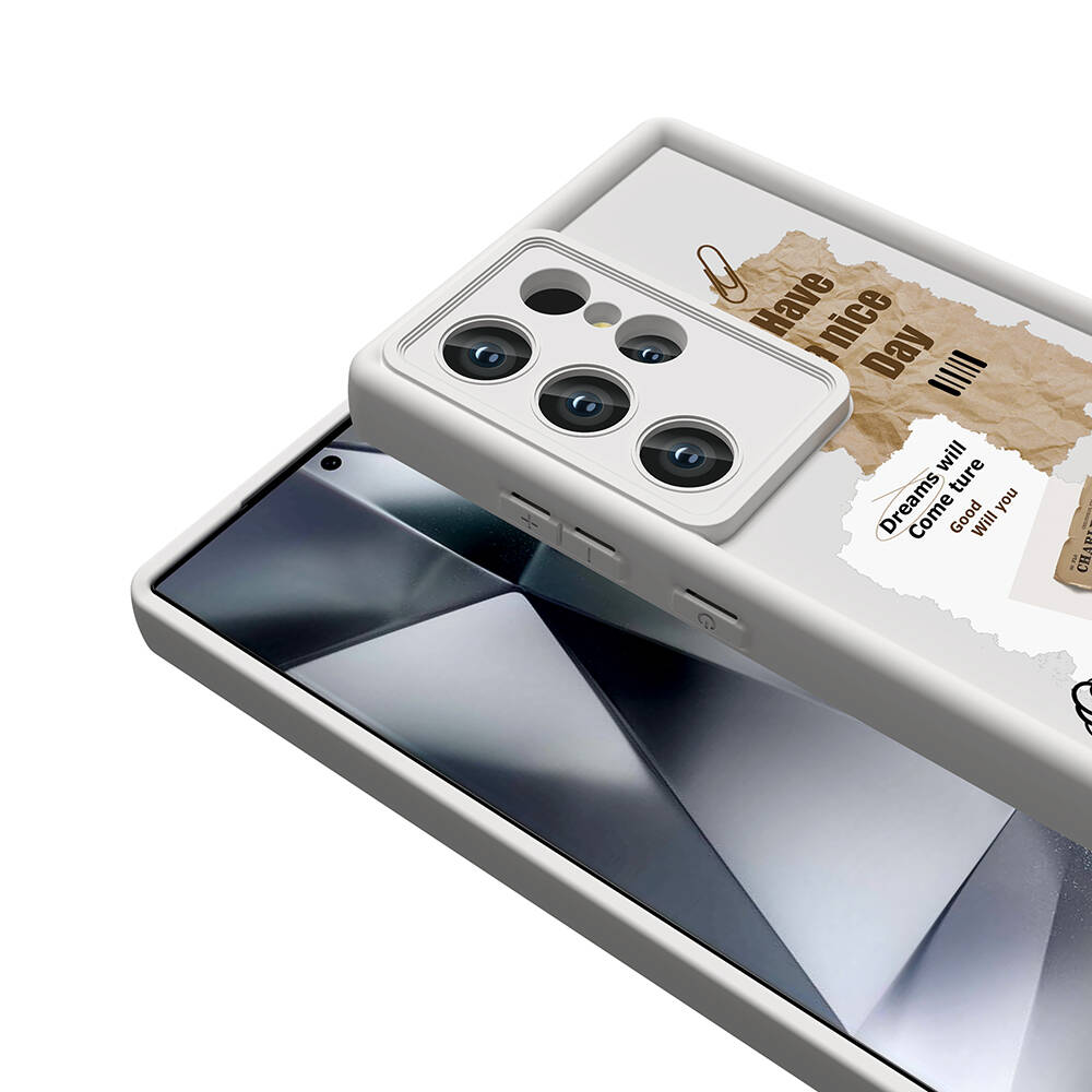 Samsung Galaxy S24 Ultra Uyumlu Kılıf Kamera Korumalı Baskılı Arka Yüzey Zore Klas Kapak - 4