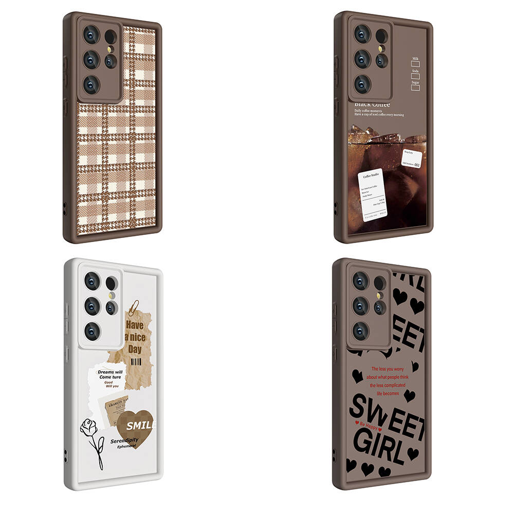 Samsung Galaxy S24 Ultra Uyumlu Kılıf Kamera Korumalı Baskılı Arka Yüzey Zore Klas Kapak - 8