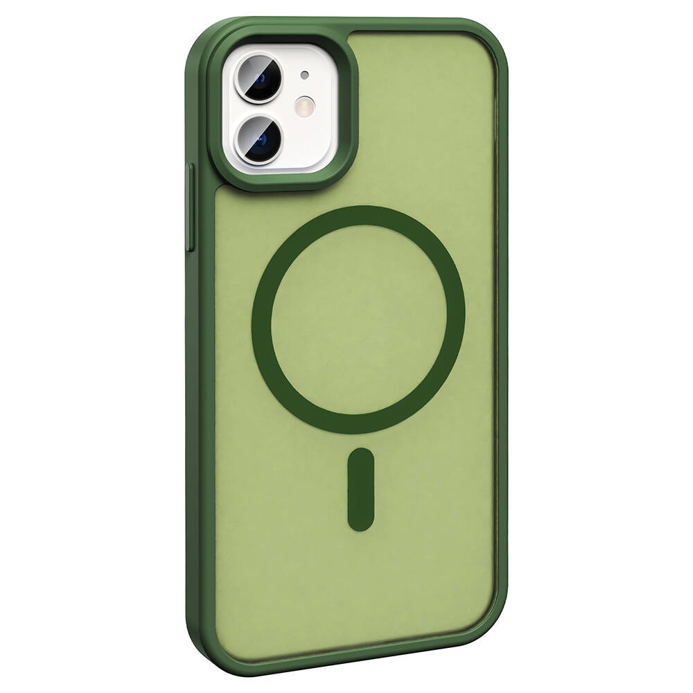 Apple iPhone 12 Uyumlu Kılıf Magsafe Şarj Özellikli Mat Arka Yüzey Zore Sio Kapak - 5