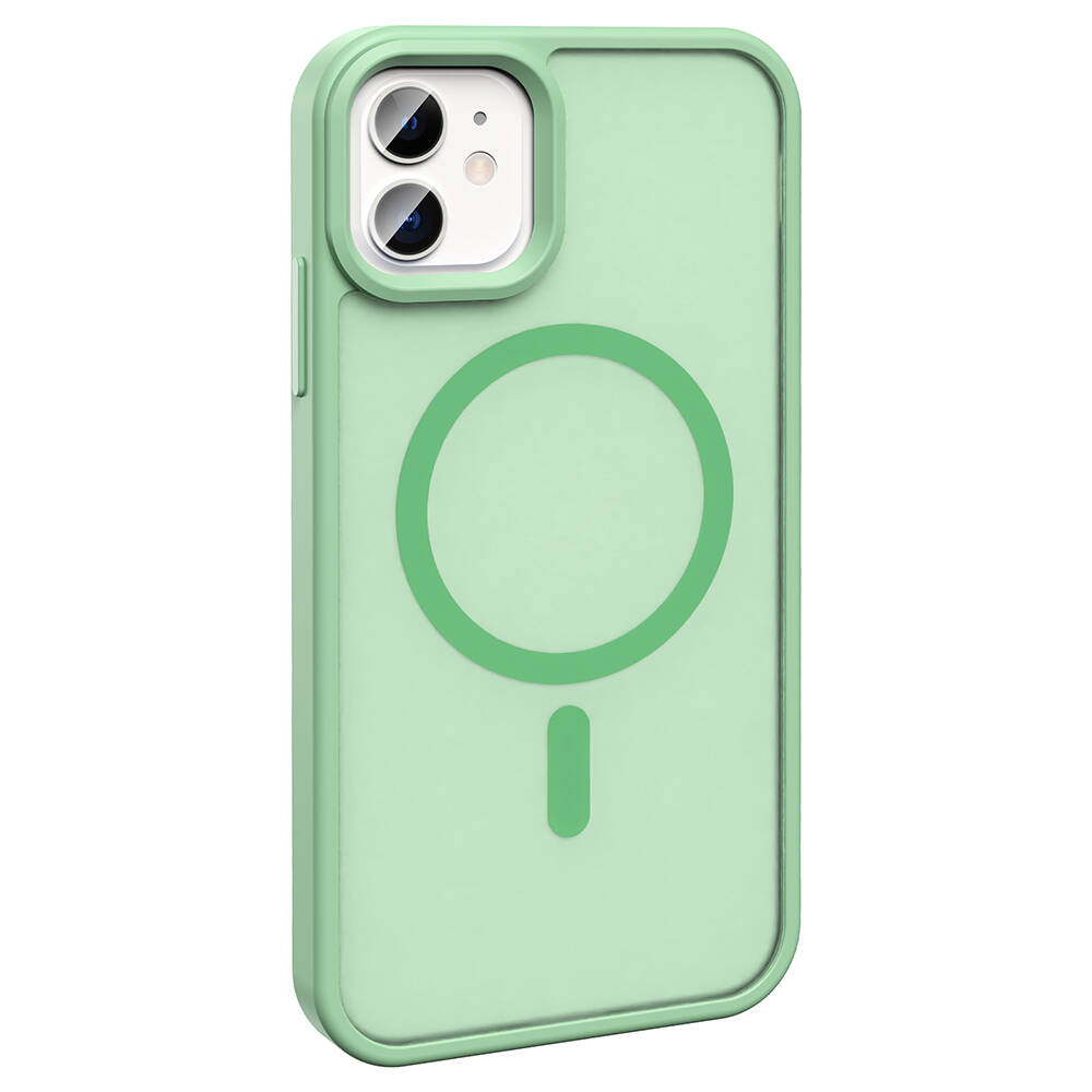 Apple iPhone 12 Uyumlu Kılıf Magsafe Şarj Özellikli Mat Arka Yüzey Zore Sio Kapak - 6