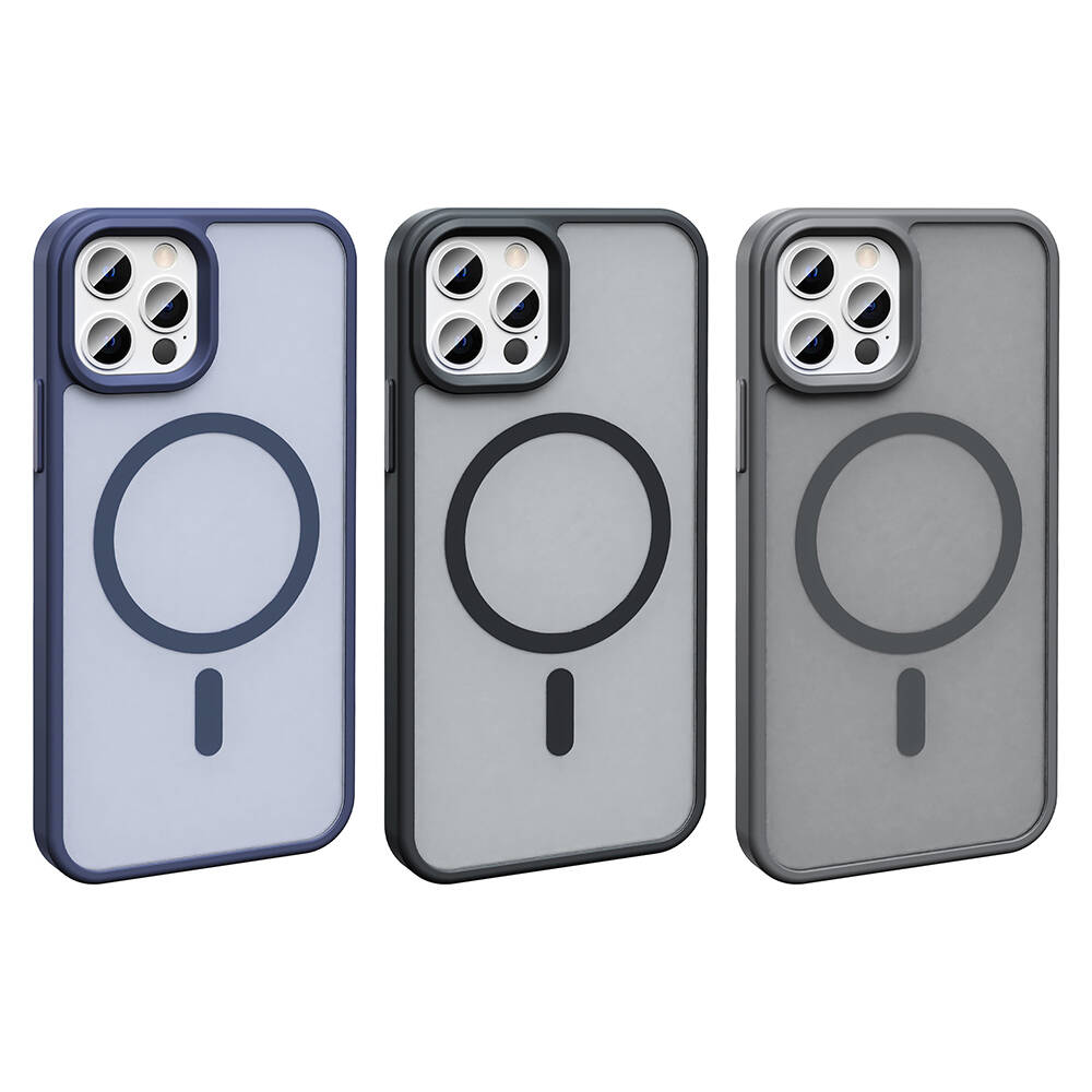 Apple iPhone 12 Pro Uyumlu Kılıf Magsafe Şarj Özellikli Mat Arka Yüzey Zore Sio Kapak - 1