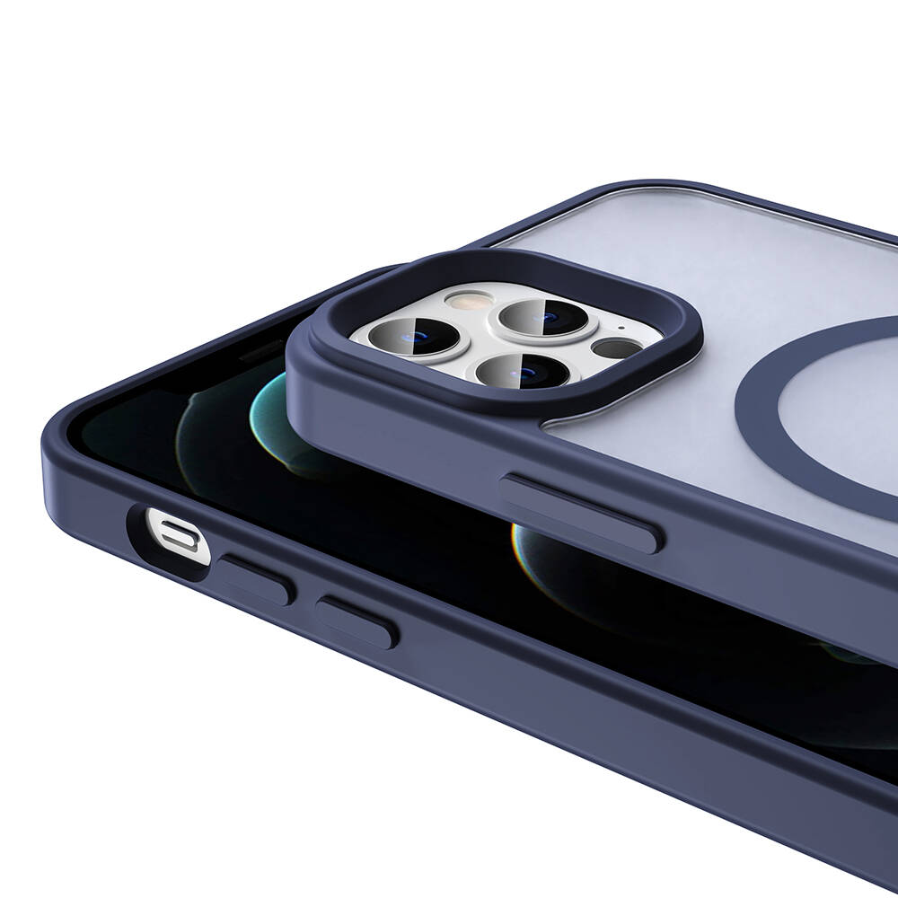 Apple iPhone 12 Pro Uyumlu Kılıf Magsafe Şarj Özellikli Mat Arka Yüzey Zore Sio Kapak - 3