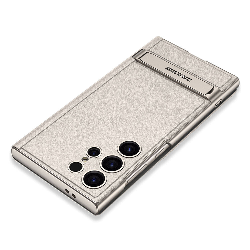 Samsung Galaxy S24 Ultra Uyumlu Kılıf Kamera Korumalı Suni Deri Tasarım Zore Droga Standlı Kartlıklı Kapaklı Kılıf - 7