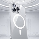 Apple iPhone 15 Pro Uyumlu Kılıf Magsafe Şarj Özellikli Airbagli Şeffaf Benks LucentPro Serisi Kapak - 10