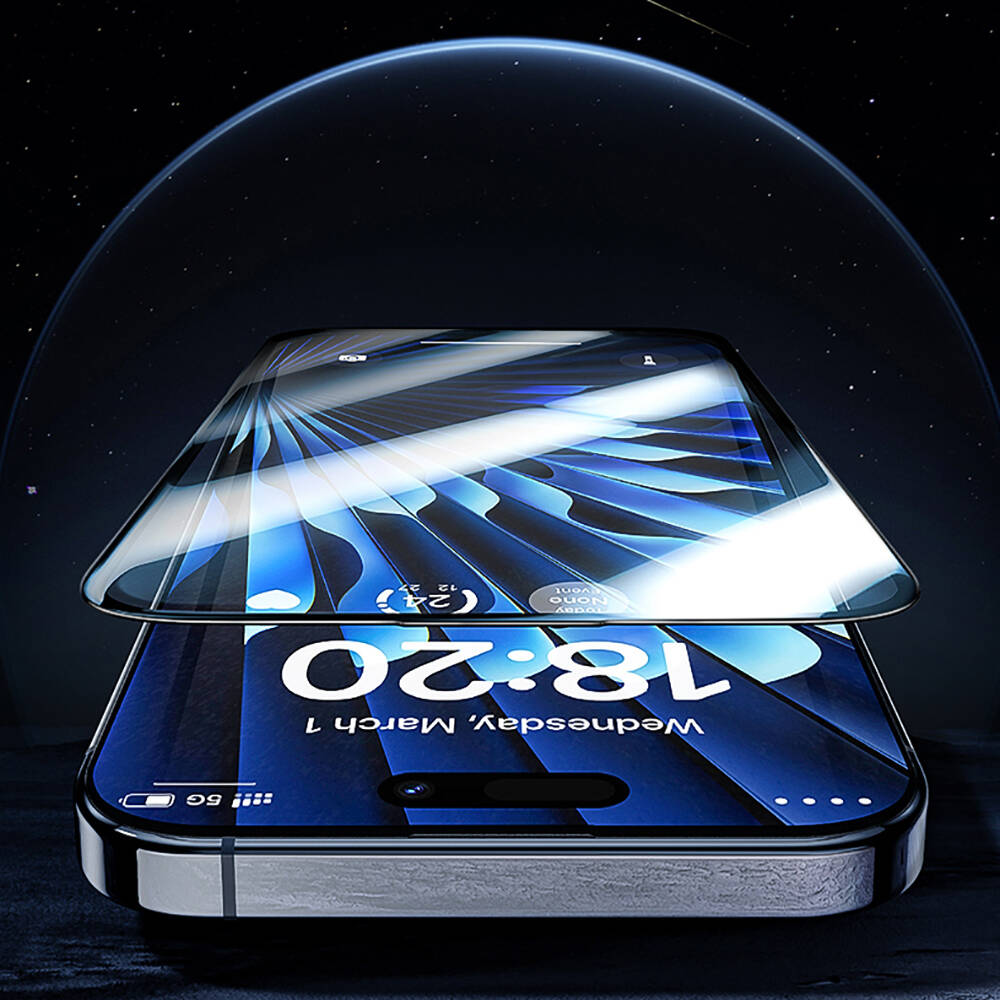 Apple iPhone 15 Pro Uyumlu Benks Glass Warrior HD Cam Ekran Koruyucu + Kolay Uygulama Aparatlı - 9