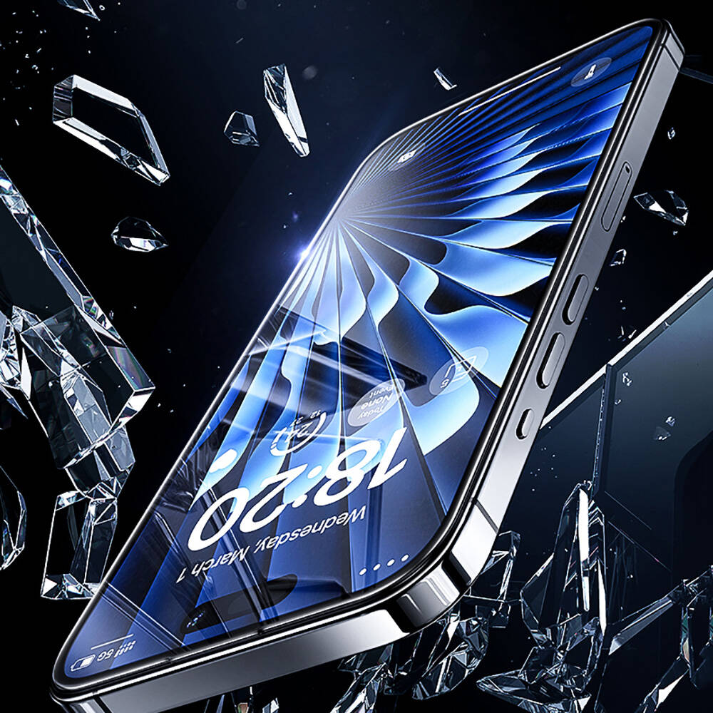 Apple iPhone 14 Pro Max Uyumlu Benks Glass Warrior HD Cam Ekran Koruyucu + Kolay Uygulama Aparatlı - 1