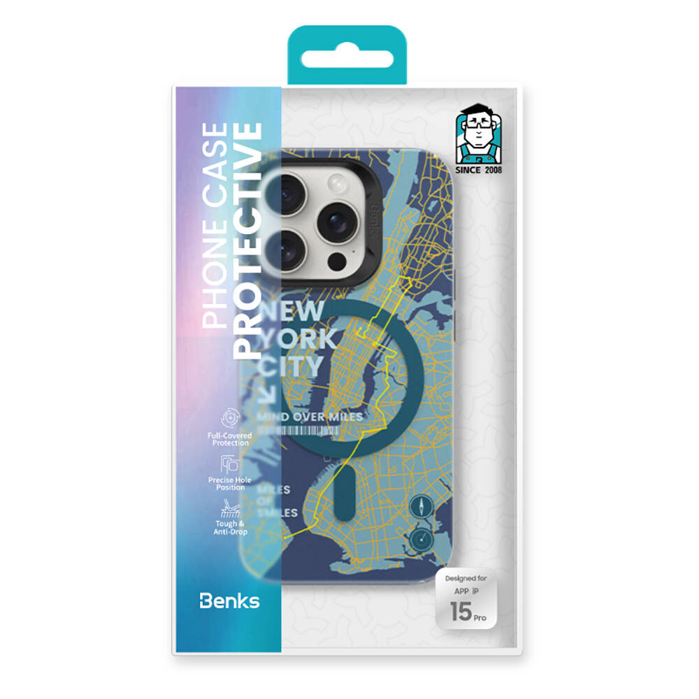 Apple iPhone 15 Pro Uyumlu Kılıf Magsafe Şarj Özellikli Benks City Serisi Kapak - 7