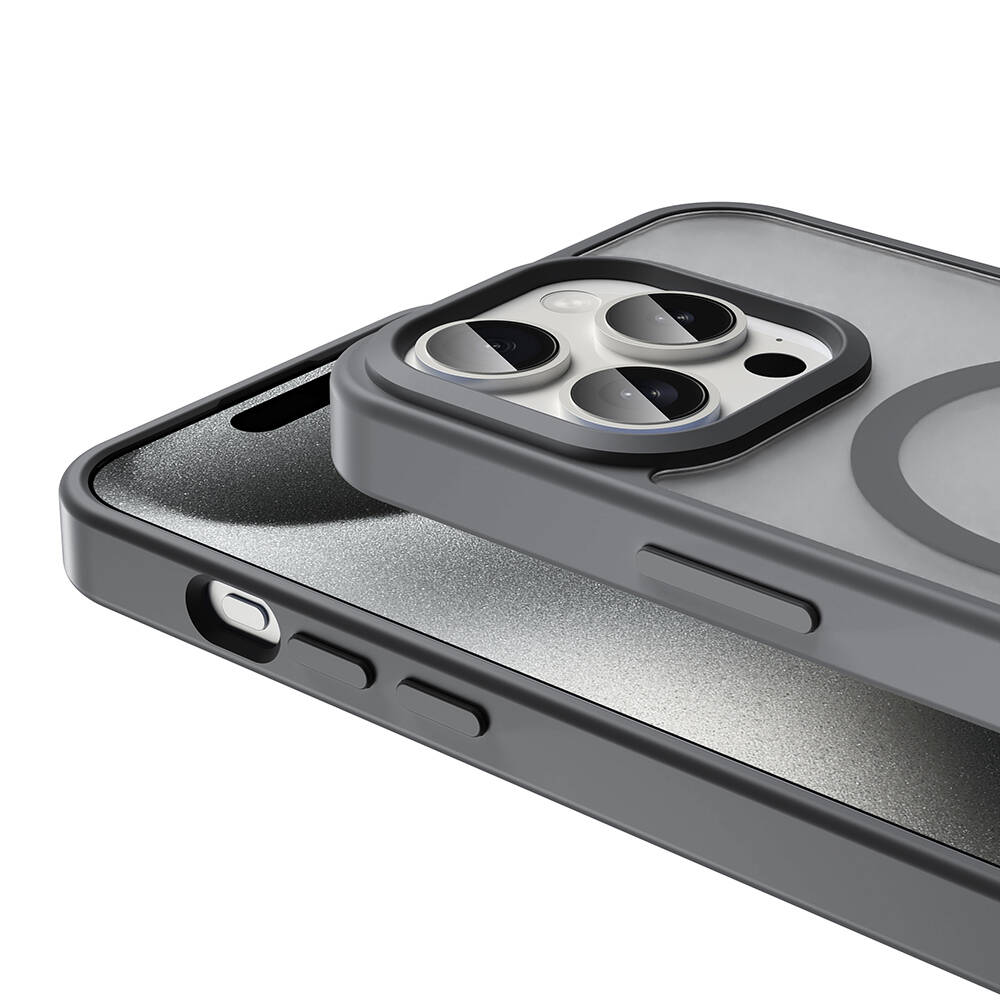 Apple iPhone 15 Pro Max Uyumlu Kılıf Magsafe Şarj Özellikli Mat Arka Yüzey Zore Sio Kapak - 1