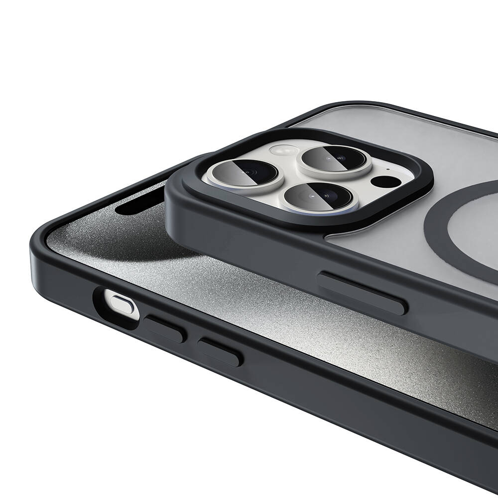 Apple iPhone 15 Pro Max Uyumlu Kılıf Magsafe Şarj Özellikli Mat Arka Yüzey Zore Sio Kapak - 3