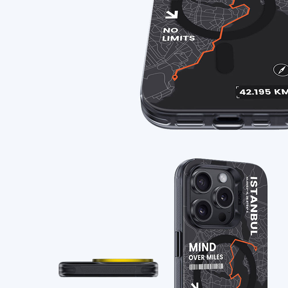 Apple iPhone 15 Pro Max Uyumlu Kılıf Magsafe Şarj Özellikli Benks City Serisi Kapak - 6