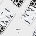 Apple iPhone 15 Pro Uyumlu Kılıf Magsafe Şarj Özellikli Koordinat Yazı Desenli Benks Summit Serisi Kapak - 1