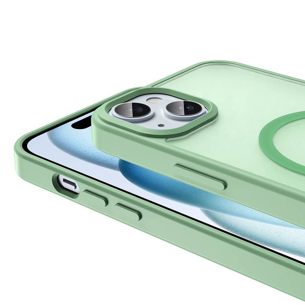 Apple iPhone 15 Plus Uyumlu Kılıf Magsafe Şarj Özellikli Mat Arka Yüzey Zore Sio Kapak - 2