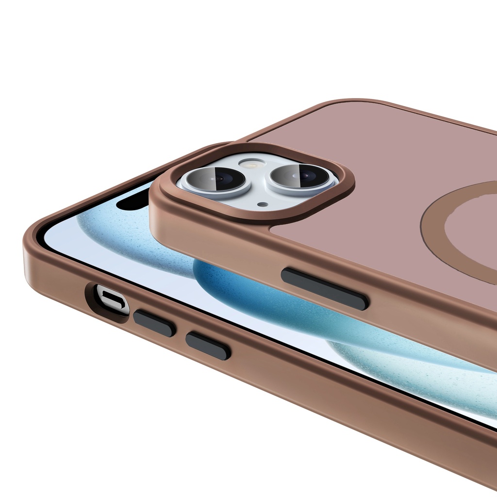 Apple iPhone 15 Plus Uyumlu Kılıf M-safe Şarj Özellikli Mat Arka Yüzey Zore Sio Kapak - 17