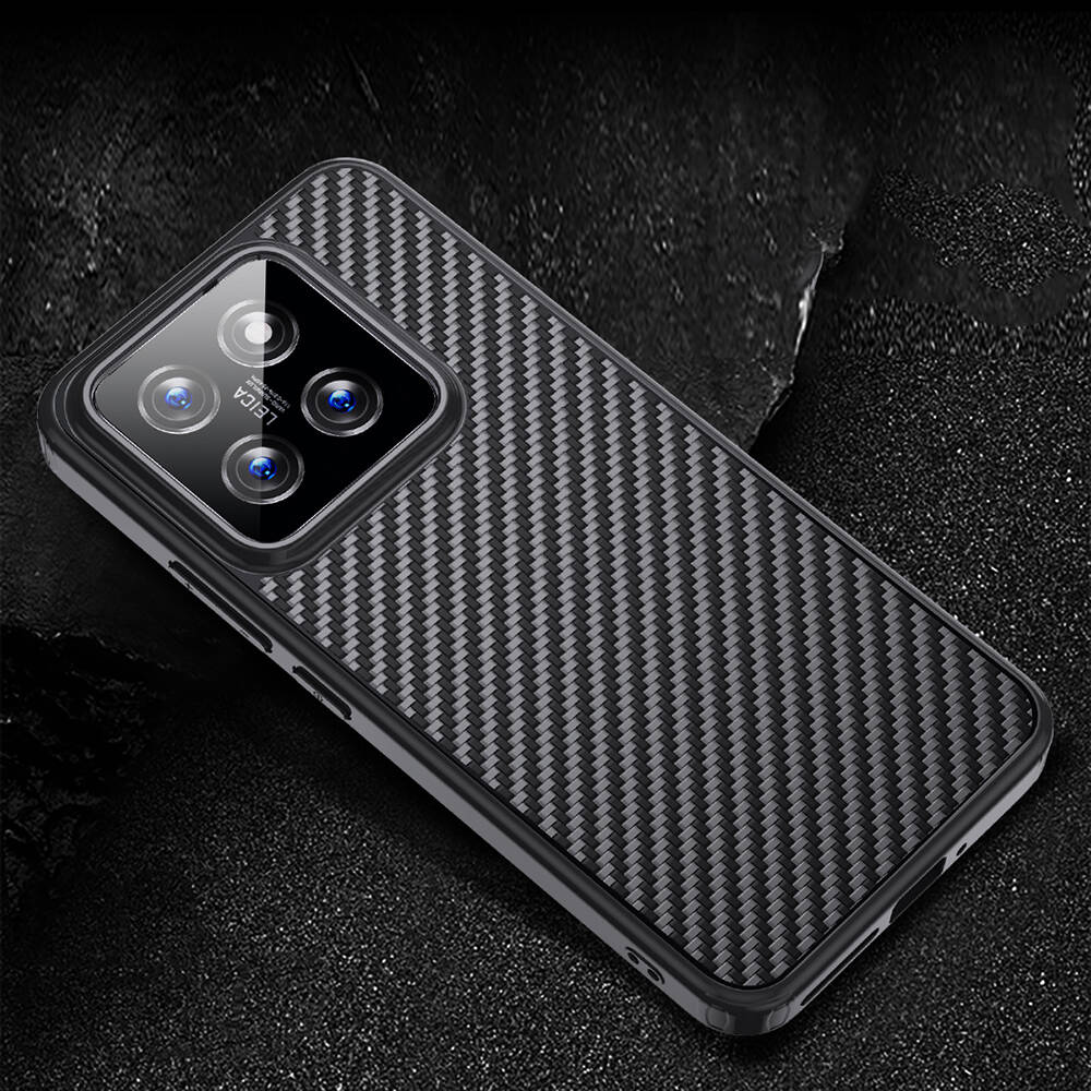 Xiaomi Mi 14 Uyumlu Kılıf Aramid Karbon Fiber Magsafe Özellikli Wlons Radison Kapak - 3