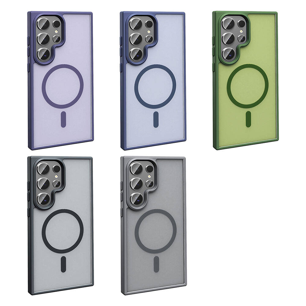 Samsung Galaxy S23 Ultra Uyumlu Kılıf Magsafe Şarj Özellikli Mat Arka Yüzey Zore Sio Kapak - 6