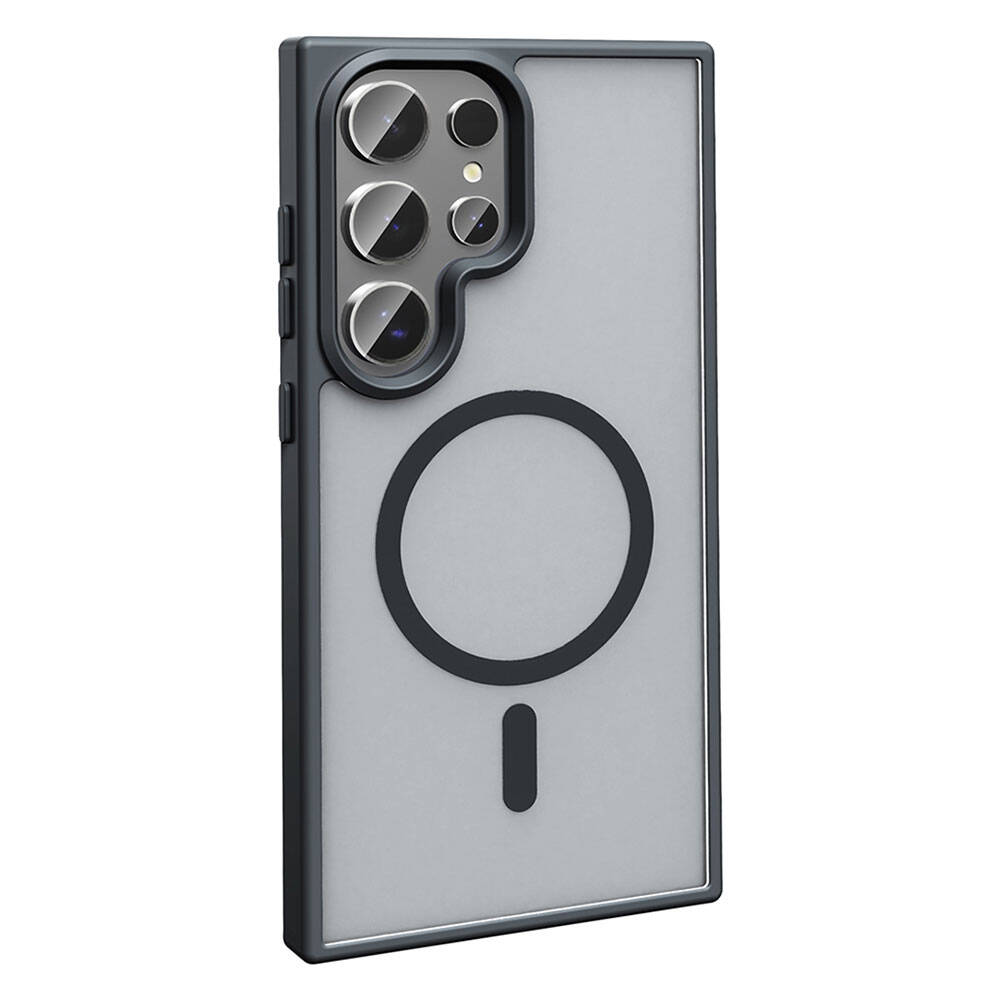 Samsung Galaxy S23 Ultra Uyumlu Kılıf Magsafe Şarj Özellikli Mat Arka Yüzey Zore Sio Kapak - 11