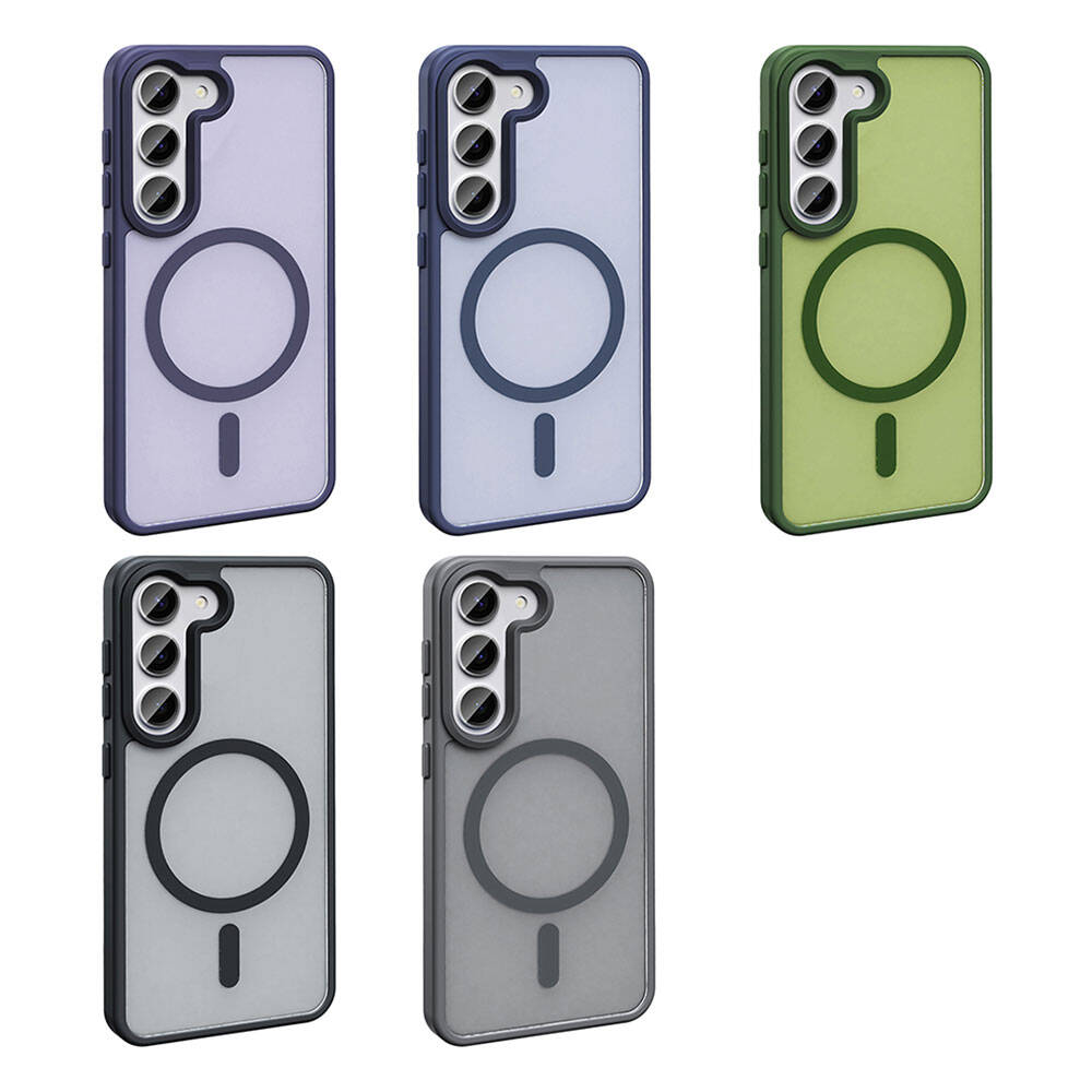 Samsung Galaxy S23 Uyumlu Kılıf Magsafe Şarj Özellikli Mat Arka Yüzey Zore Sio Kapak - 12