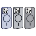 Apple iPhone 15 Pro Uyumlu Kılıf Magsafe Şarj Özellikli Mat Arka Yüzey Zore Sio Kapak - 1