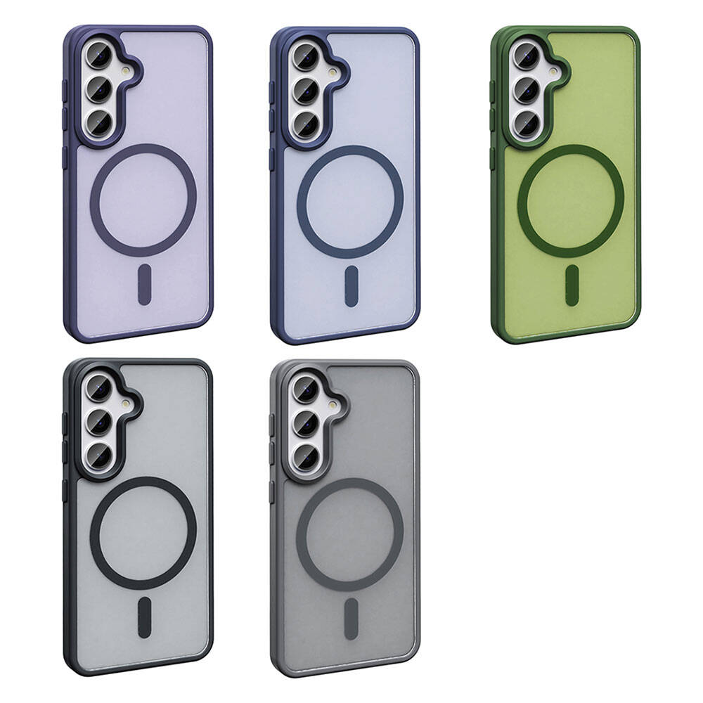 Samsung Galaxy S24 Uyumlu Kılıf Magsafe Şarj Özellikli Mat Arka Yüzey Zore Sio Kapak - 6