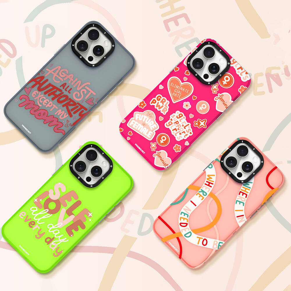 Apple iPhone 15 Pro Uyumlu Kılıf Bethany Green Tasarımlı Youngkit Sweet Language Kapak - 11